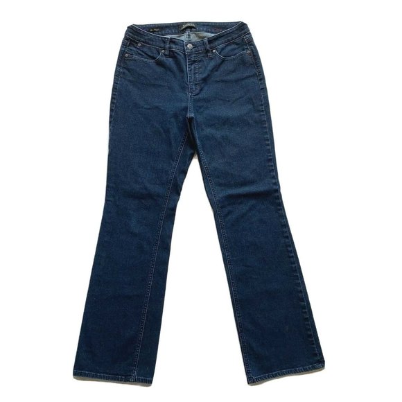 Talbots Flawless Five-Pocket Jeans Women 6 Bootcut Curvy Stretch Dark Blue Denim - Picture 1 of 10